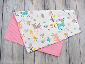 Утеплений дитячий плед (в коляску, ліжечко) Оленя рожевий MagBaby