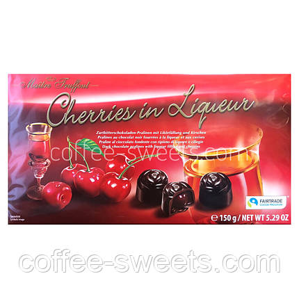 Цукерки Maitre Truffout вишня в шоколаді з лікером Cherries in Liqueur 150г, фото 2
