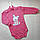 Дитячий бодік під горлечко Рожевий 92-98, фото 3