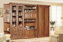 Стінка для вітальні (стінка, вітальня) ДСП/МДФ Мона Скай