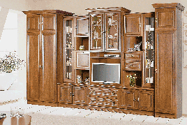 Стінка для вітальні (стенка, гостиная) ДСП/МДФ Полонез Версія ТВ Скай