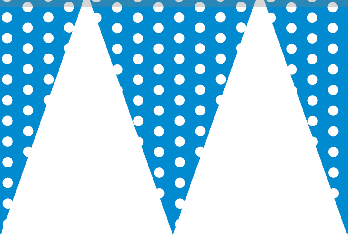 Гірлянди паперові "Горох блакитний"