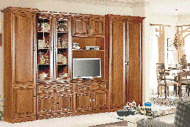 Стінка для вітальні (стенка, гостиная) ДСП/МДФ Ріо Люкс Скай