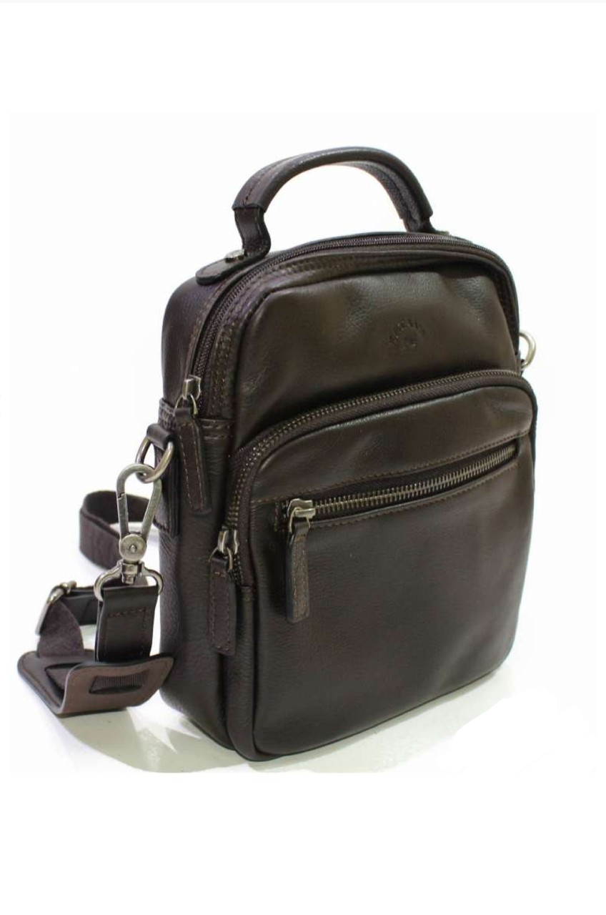 Мужская кожаная сумка почтальонка через плечо стильная удобная городская для документов катана - фото 5 - id-p1077708502