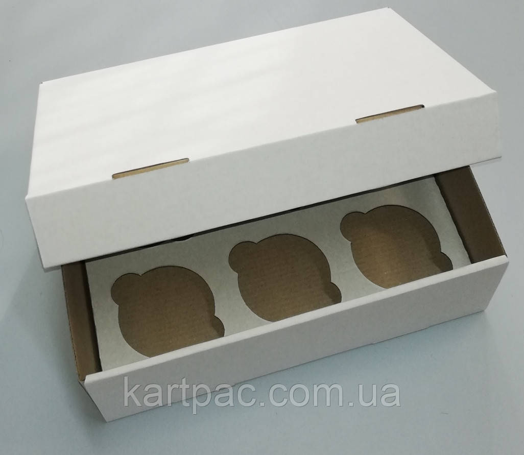 Коробка кондитерська на 6 штук 250х170х110