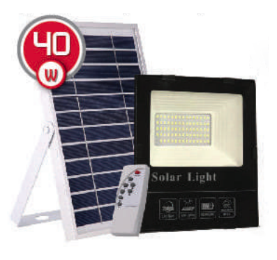 LED прожектор на сонячній батареї VARGO 40W 6500K (VS-047), фото 2