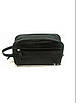 Чоловіча косметичка з натуральної шкіри несесер дорожній стильний для документів та дрібниць чорний, фото 4