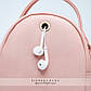 Невелика жіноча сумочка рюкзачок Pierre Loues PL829-4 з екошкіри, з отвором для навушників, 3 л, фото 7