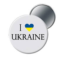 Зеркало карманное Я люблю Украину