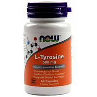 Тирозин L-Tyrosine 500 мг NOW Foods 60 капсул