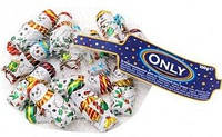 Шоколадные конфеты в сеточке ONLY 100 грамм 13-15 шт новорічні 2024 р.придатності