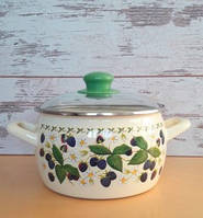 Каструля емальована глибока 2.2 л Ожина Принц Металац 340009