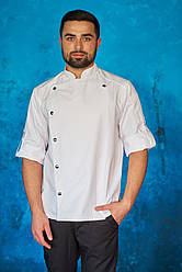 Чоловічий кітель для кухаря білого кольору