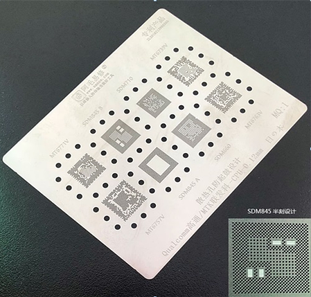Трафарет BGA Amaoe MTK Qualcomm CPU-MQ1 MT6771V, SDM645 B, SDM710, MT6739V, MT6757V, SDM845 A, SDM650, MT6763V (, фото 2