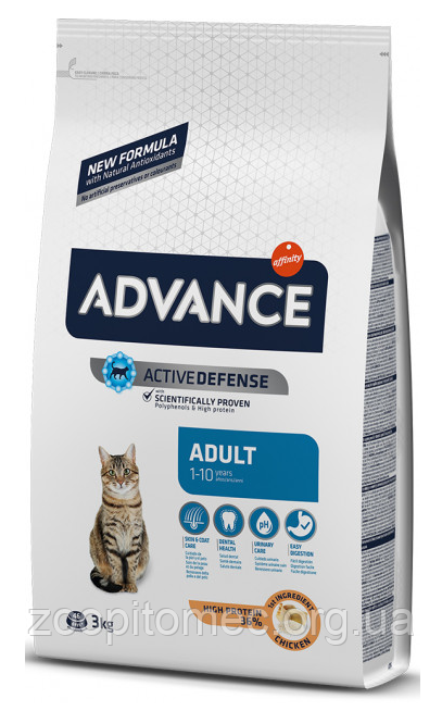 Корм для кішок ADVANCE (Едванс) Cat Chicken Rice курка з рисом, 400 г