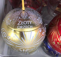 Шоколадні цукерки Zloty Orzech Goplana в ялинковій кулі фундук у шоколаді 187 грамів