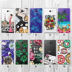 Силіконовий чохол з малюнком для Sony Xperia M2 Dual D2302 (new collection)