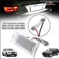 LED підсвітка номера bmw x5 e53 x3 e83