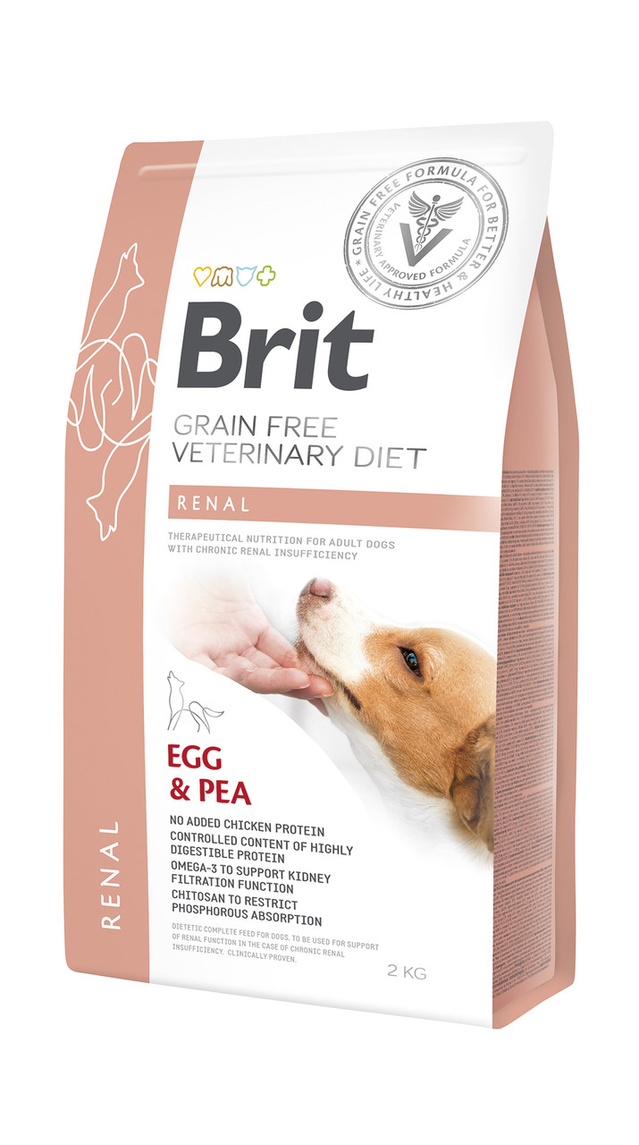 Сухий корм для собак Brit Veterinary Diet Dog Renal беззерновой при хронічній нирковій недостатності 2кг