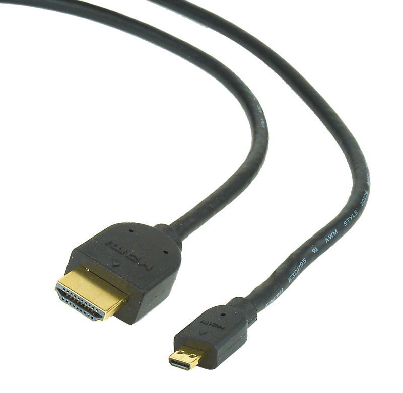 Кабель Gembird HDMI-microHDMI v.2.0 3m Black (CC-HDMID-10)