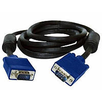 Кабель VGA-VGA Atcom HD15M/HD15M с 2-мя фер. кольцами (для 19") 3m Black