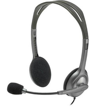 Навушники гарнітура накладні Logitech H111 Stereo Grey, фото 1