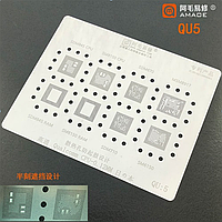 Трафарет BGA Amaoe QU:5 SDM845 CPU/SM8150 CPU/SDM670/MSM8917/SDM845 RAM/SM8150 RAM/SDM710/SM6150 QU:5 (0.12mm)