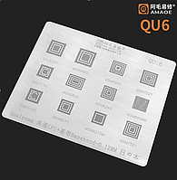 Трафарет BGA Amaoe QU:6 Qualcomm QSC6270/MDM9600/MSM6260/MSM7227/QSC1110/MDM6600 CPU+Baseband (0.12mm)