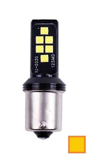 LED лампа Inovation Lab P21W BA15S 3030 12V помаранчева