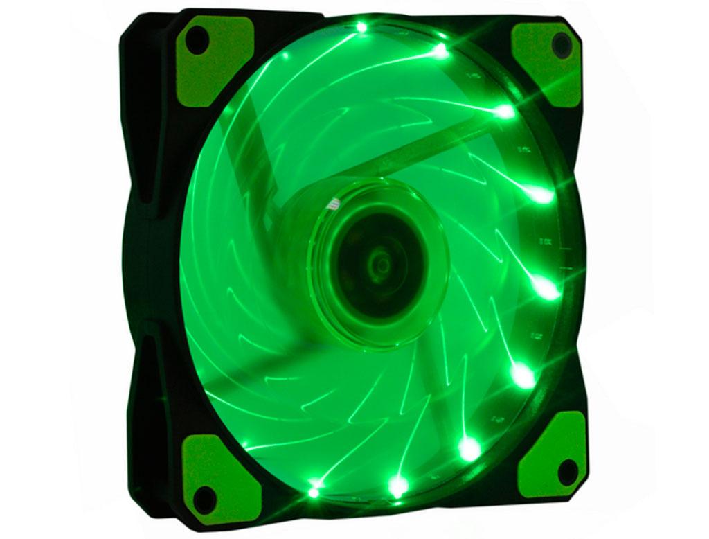 Вентилятор (кулер) для корпусу 12025S LED Green