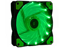 Вентилятор (кулер) для корпусу 12025S LED Green