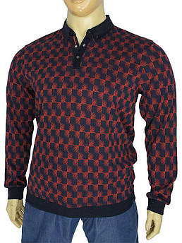 Стильний чоловічий светр Caporicco 9103 B Bordo великого розміру
