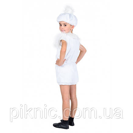 Костюм Сніжок для дітей 3,4,5,6,7 років. Дитячий новорічний костюм Сніг Пушок, фото 2