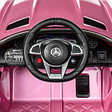 Дитячий електромобіль Mercedes (2 мотори по 20W, 2 акумулятори, MP3, USB, автофарбування) Bambi M 4105EBLRS-8 Рожевий, фото 4