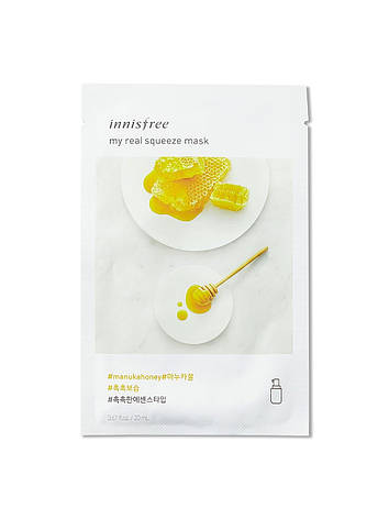 Тканинна маска з маточним молочком Innisfree My Real Squeeze Mask Manuka Honey 20 г (846219), фото 1