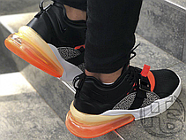 Чоловічі кросівки Nike Air Force 270 Safari Black White Orange AH6772-004, фото 6