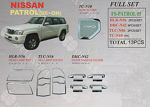 Хром-комплект Nissan Patrol 2005+