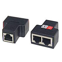 З'єднувач витої пари 1гн.-2r н.(RJ-45), чорний