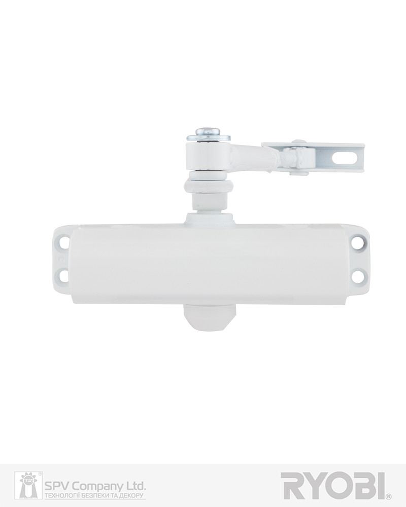 Доводчик накладний дверний RYOBI 9900 9903 білий STD ARM EN 2/3 до 65 кг 965 мм