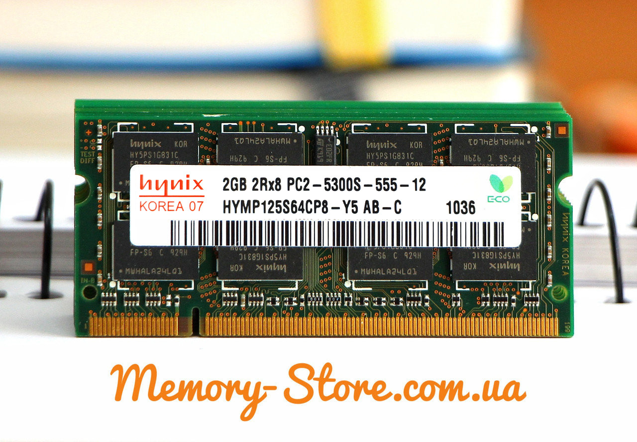 Оперативна пам'ять для ноутбука Hynix SODIMM DDR2 2Gb 667MHz PC2-5300S