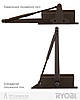 Дверний довідник накладний RYOBI *8800 8803 DARK_BRONZE UNIV_ARM EN_2/3 65 кг 965 мм FIRE, фото 3