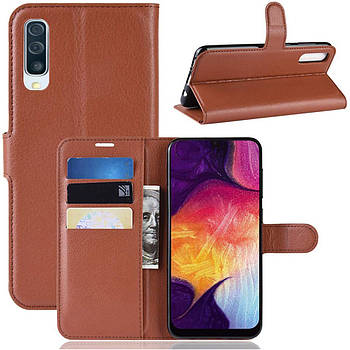 Чохол-книжка Litchie Wallet для Samsung Galaxy A50 / A50s / A30s Коричневий