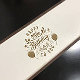 Упаковка для вина у подарунок з гравіюванням happy Birthday to you Manific Decor з дерева Біла, фото 3