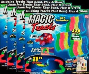 [ОПТ] Дитяча гоночна траса Magic Tracks на 220 деталей з машинкою. Світиться гоночний трек-конструктор., фото 1