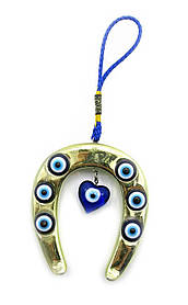 Амулет від пристріту з золотою підковою (7,5х8,5х1 см)