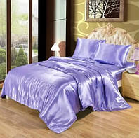 Постельное белье Атлас Сиреневое Комплект постельного белья полутороспальный, евро, двуспальный