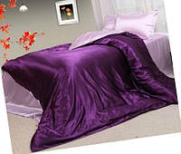 Постельное белье Атлас Фиолетово-розовое Комплект постельного белья полутороспальный, евро, двуспальный