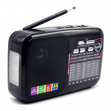 Радіоприймач GOLON RX-917/918 з ліхтарями, FM/MW/SW, USB/microSD, mp3, акумулятор Li-Ion BL-5C