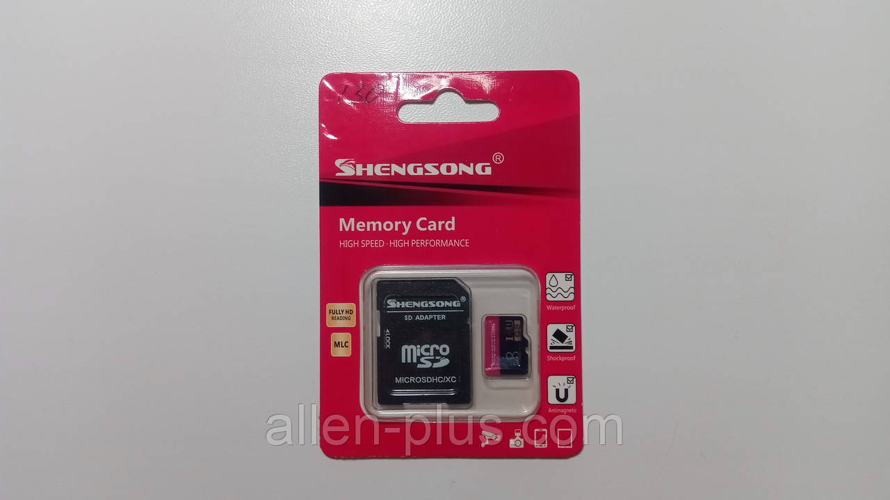 Карта пам'яті ShengSong microSDHC Class 10, 8GB