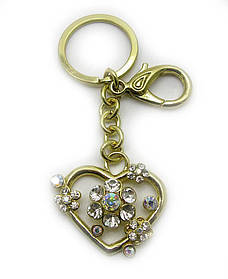 Брелок со стразами "Сердечко"
